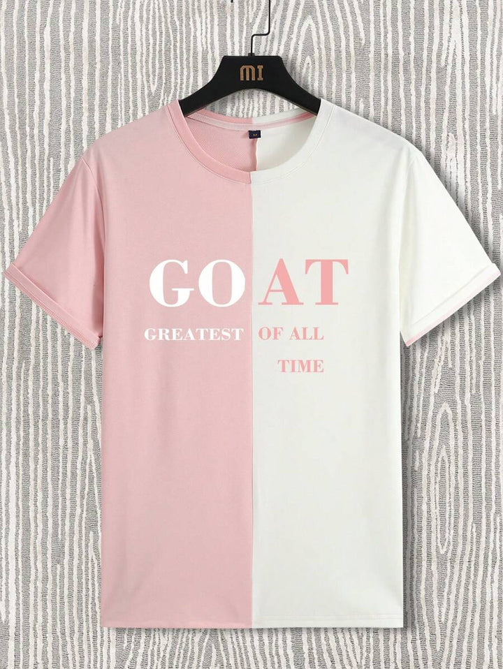 Butterfly &amp; Slogan Graphic Two Tone Tee - DUVAL