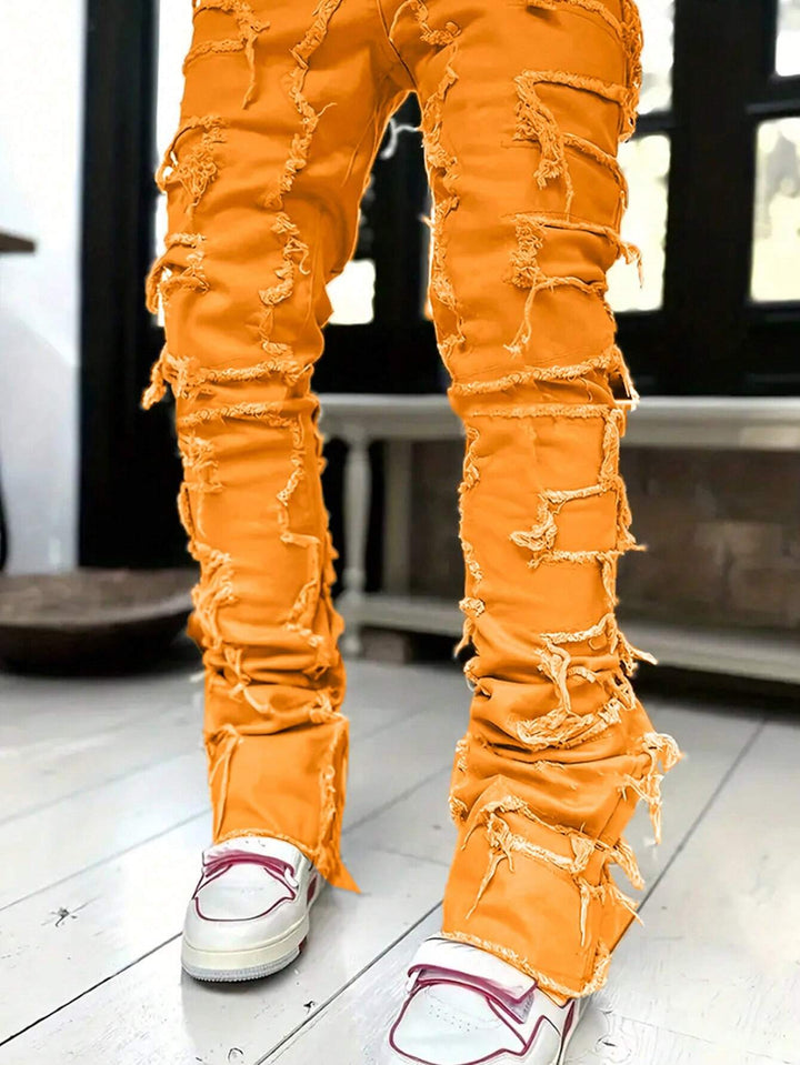 Ripped Frayed Jeans - DUVAL