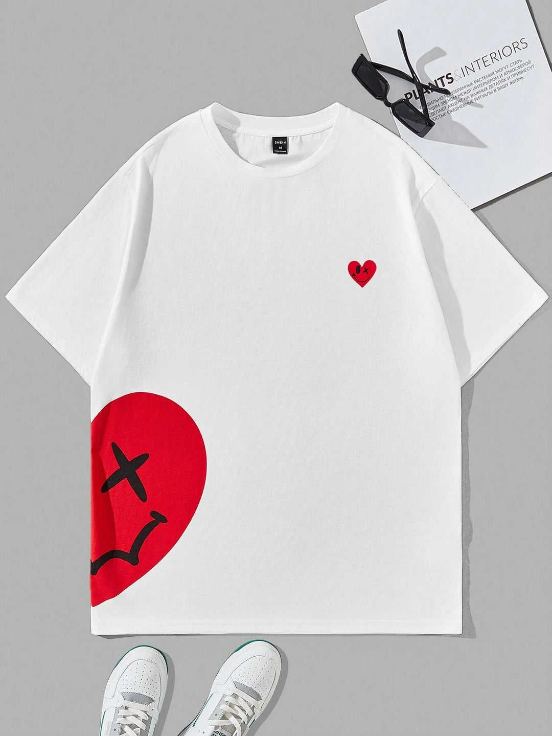 Hypemode  Casual Heart Printed T-shirt - DUVAL