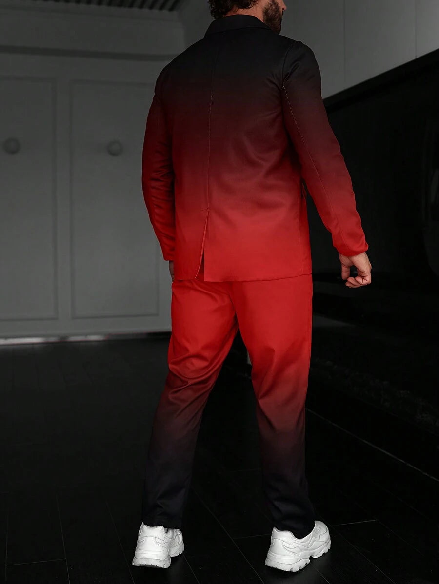 Homme  Gradient Color Suit Set - DUVAL