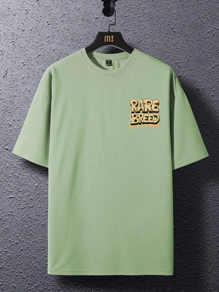 Homme Men Slogan Graphic Drop Shoulder Tee