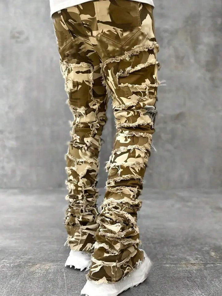 Ripped Frayed Jeans - DUVAL
