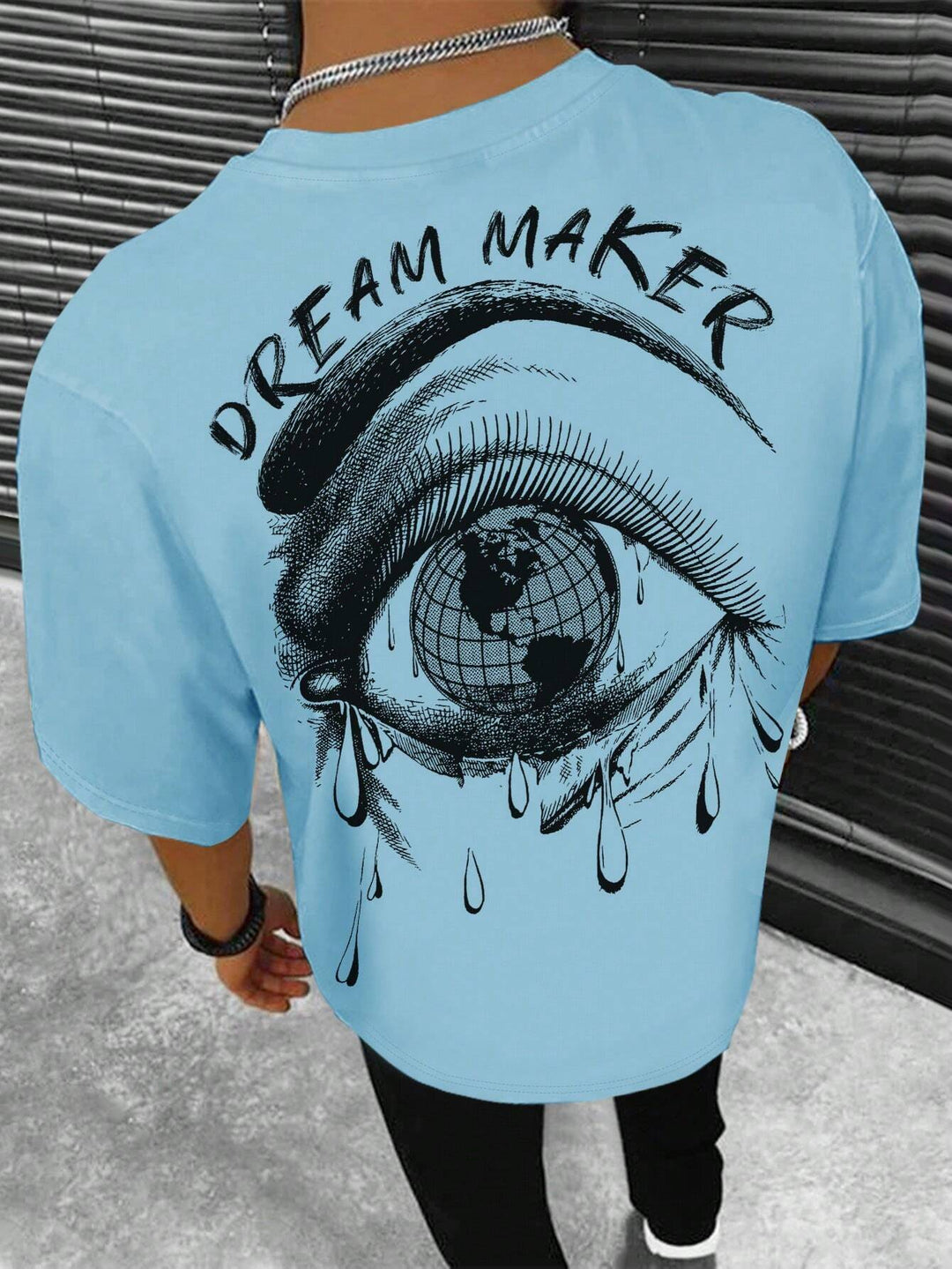 EMRG  Eye &amp; Letter Graphic Drop Shoulder Tee - DUVAL