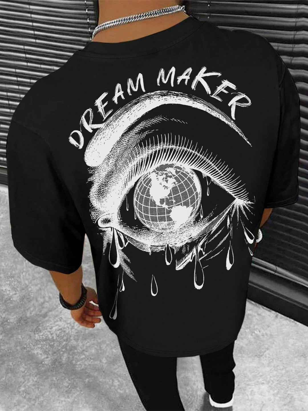 EMRG  Eye & Letter Graphic Drop Shoulder Tee - DUVAL