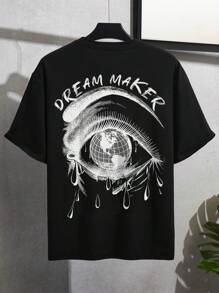 EMRG  Eye &amp; Letter Graphic Drop Shoulder Tee - DUVAL