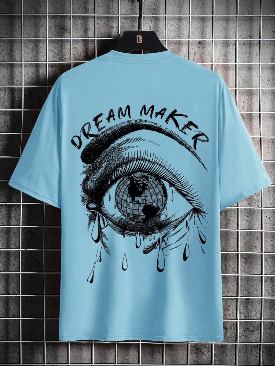 EMRG  Eye &amp; Letter Graphic Drop Shoulder Tee - DUVAL