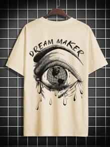 EMRG  Eye &amp; Letter Graphic Drop Shoulder Tee - DUVAL