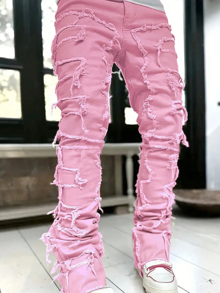 Ripped Frayed Jeans - DUVAL