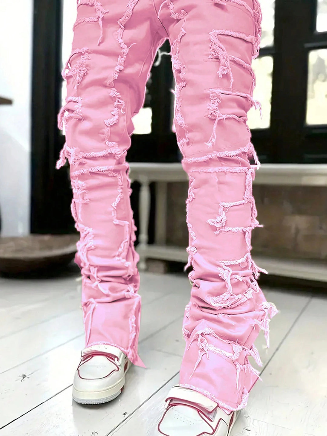 Ripped Frayed Jeans - DUVAL