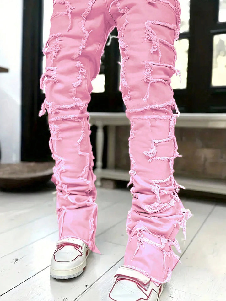 Ripped Frayed Jeans - DUVAL