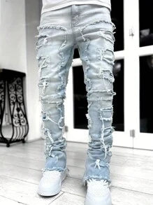 Ripped Frayed Jeans - DUVAL