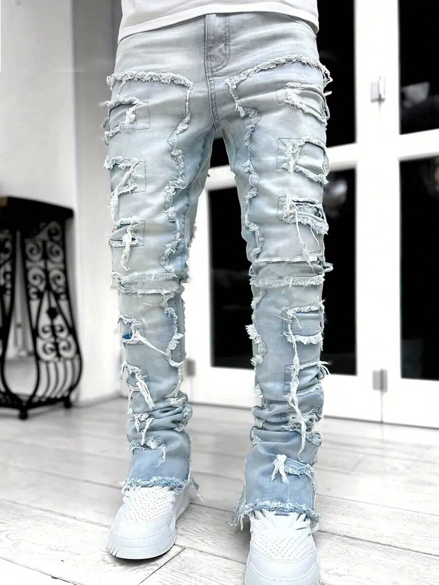 Ripped Frayed Jeans - DUVAL