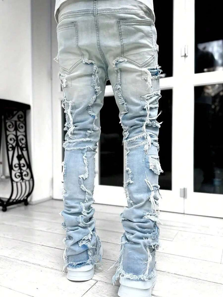 Ripped Frayed Jeans - DUVAL