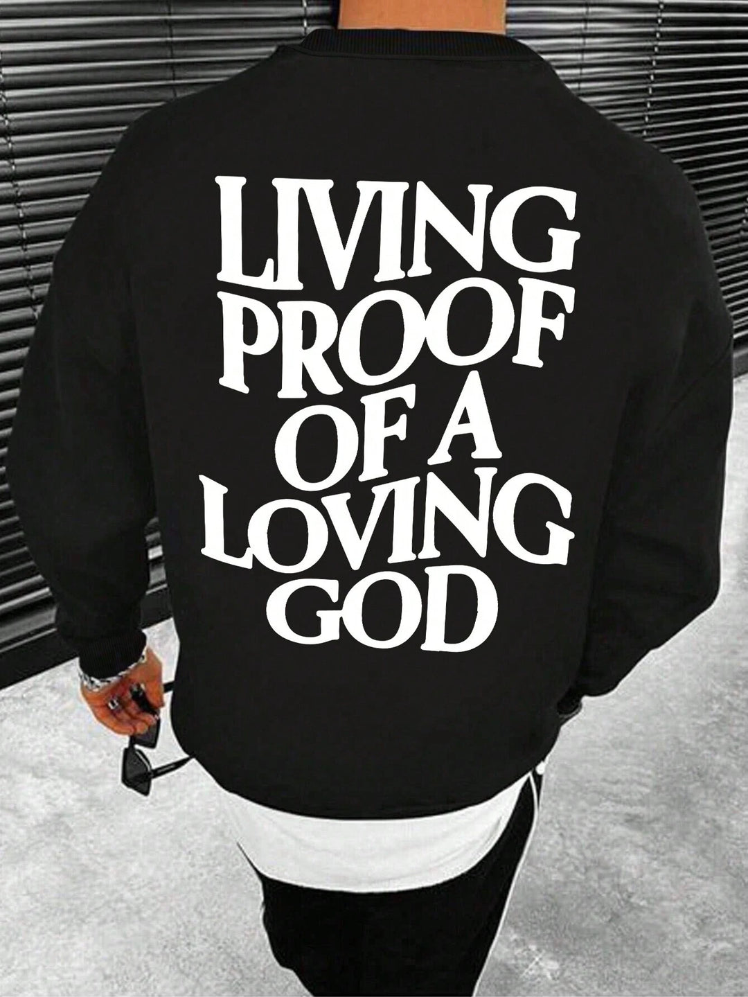 Plus Slogan Graphic Drop Shoulder Sweatshirt - DUVAL