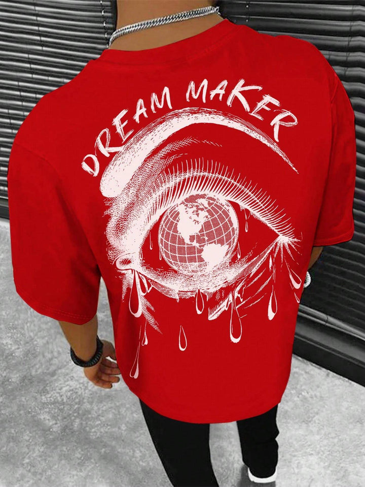 EMRG  Eye &amp; Letter Graphic Drop Shoulder Tee - DUVAL