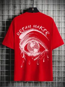 EMRG  Eye &amp; Letter Graphic Drop Shoulder Tee - DUVAL