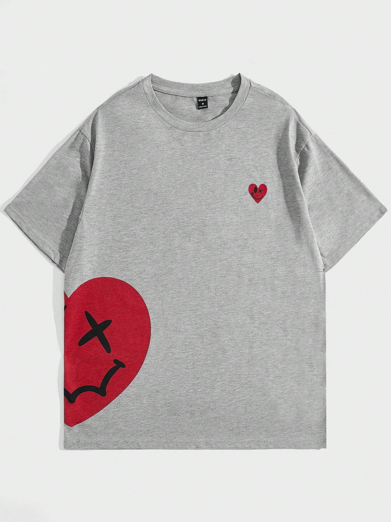 Hypemode  Casual Heart Printed T-shirt