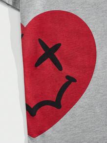 Hypemode  Casual Heart Printed T-shirt