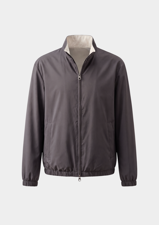 Fog Gray Technical Windbreaker Jacket