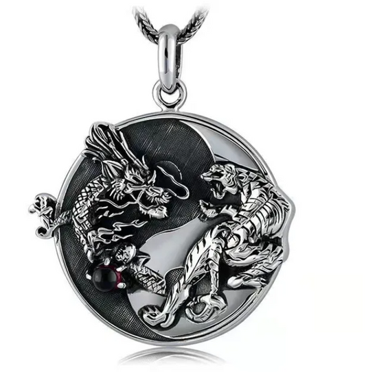 Dragon And Tiger Luxury Necklace Pendant