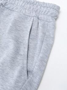 Men Letter Graphic Drawstring Waist Sweatpants