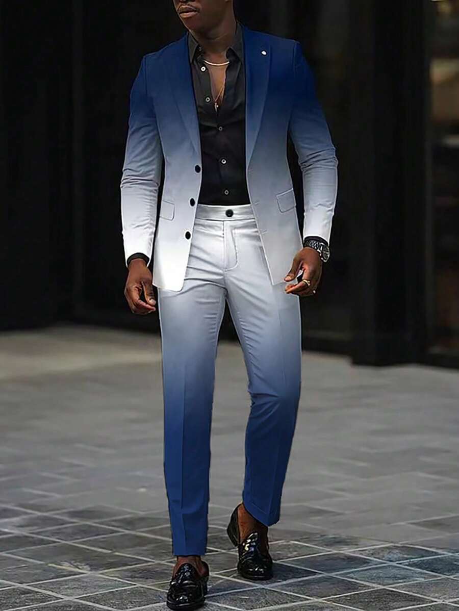 Homme  Gradient Color Suit Set - DUVAL