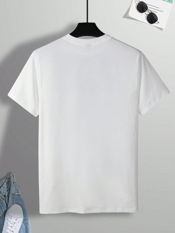 Homme  Short Sleeve T-shirt With Slogan Print - DUVAL