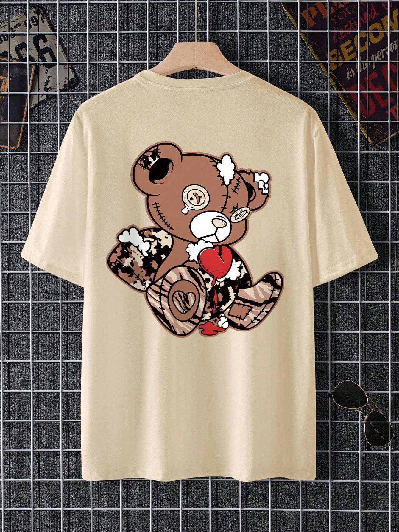 Plus Size Bear Printed T-shirt