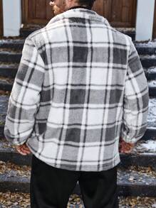 Homme  Plus Size Plaid Jacke