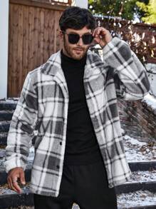 Homme  Plus Size Plaid Jacke