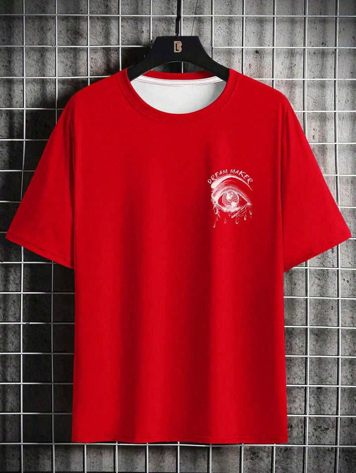 EMRG  Eye &amp; Letter Graphic Drop Shoulder Tee - DUVAL