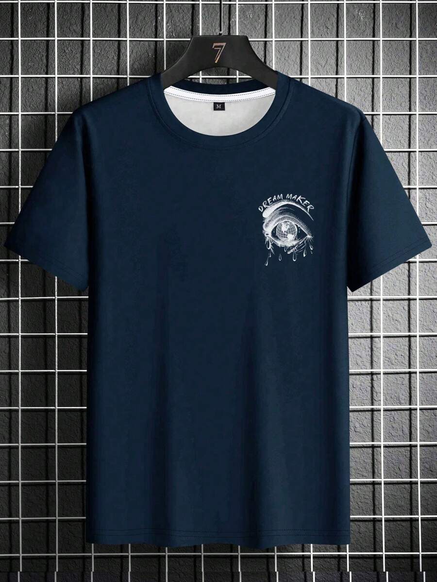 EMRG  Eye &amp; Letter Graphic Drop Shoulder Tee - DUVAL