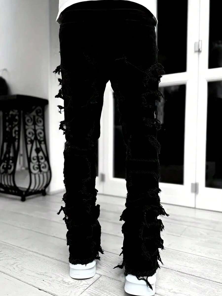 Ripped Frayed Jeans - DUVAL
