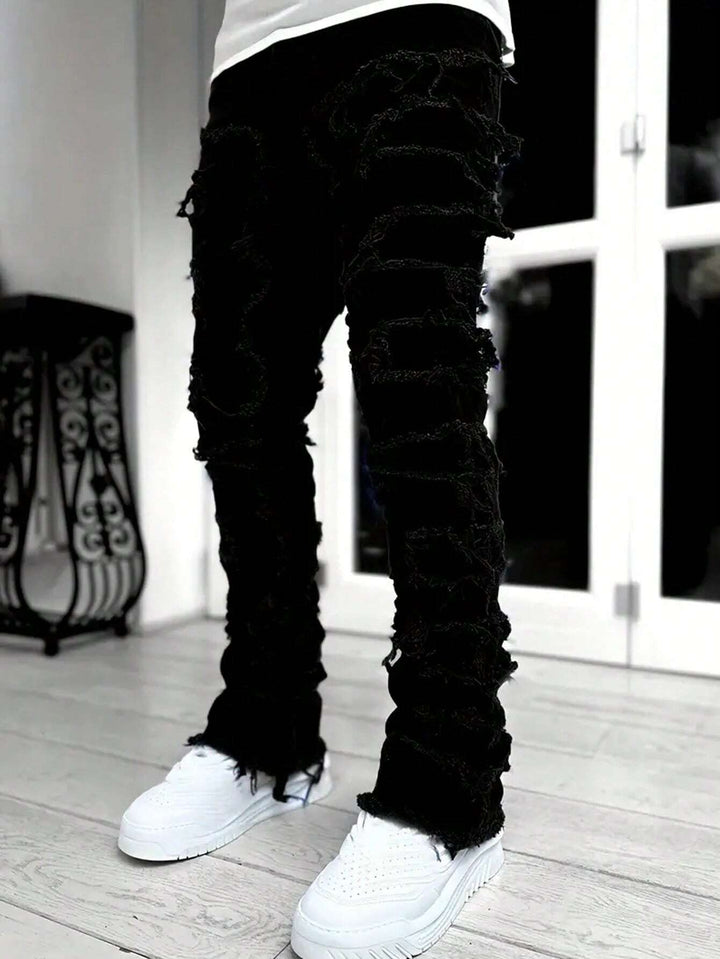 Ripped Frayed Jeans - DUVAL