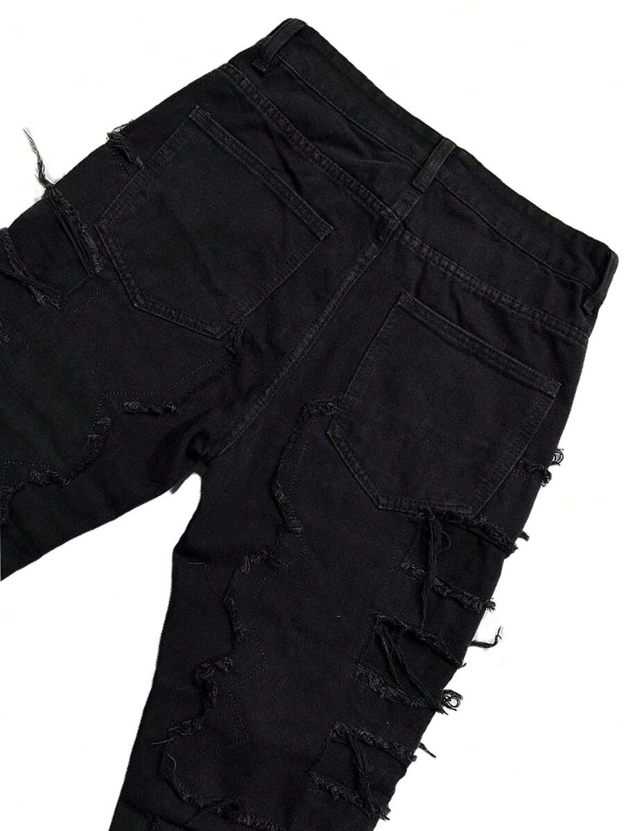 Ripped Frayed Jeans - DUVAL