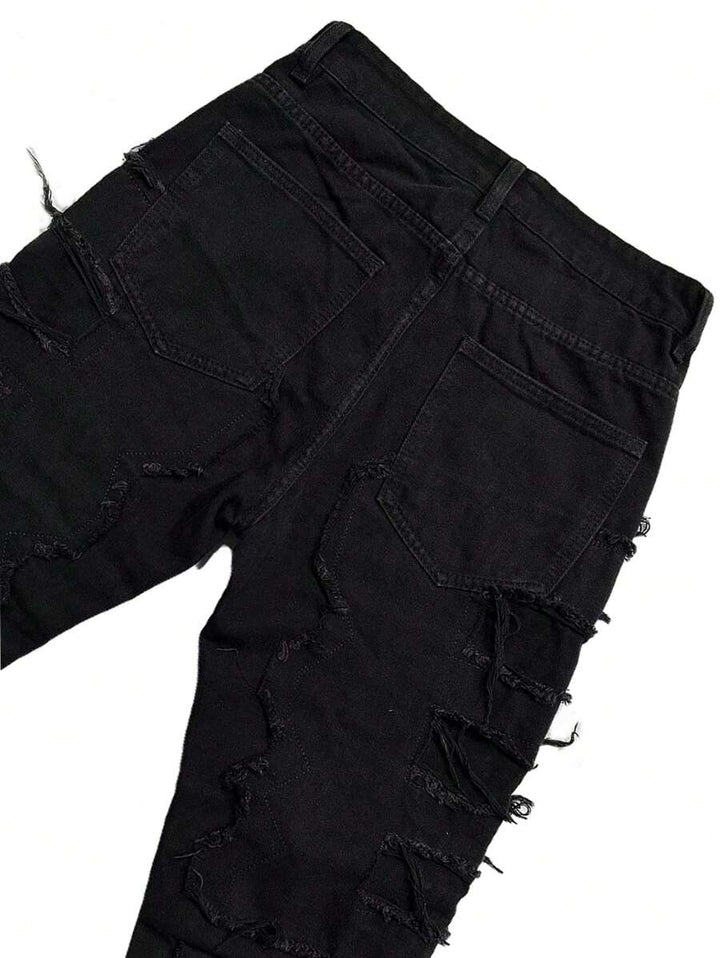 Ripped Frayed Jeans - DUVAL