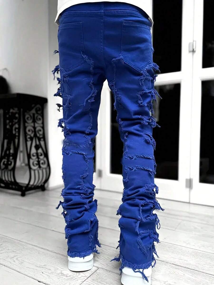 Ripped Frayed Jeans - DUVAL