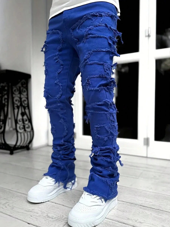 Ripped Frayed Jeans - DUVAL