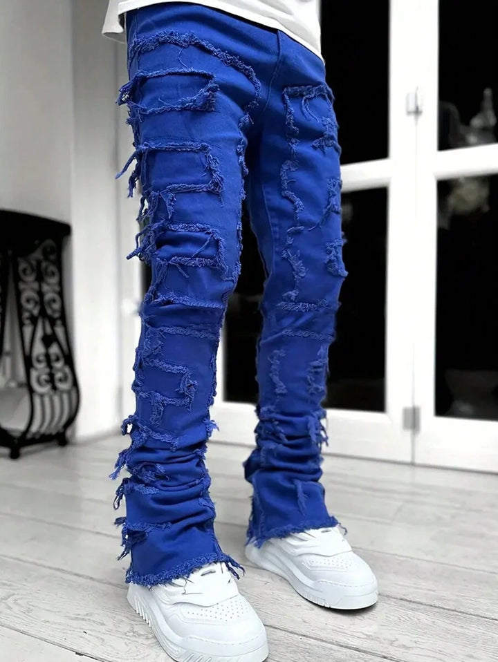 Ripped Frayed Jeans - DUVAL