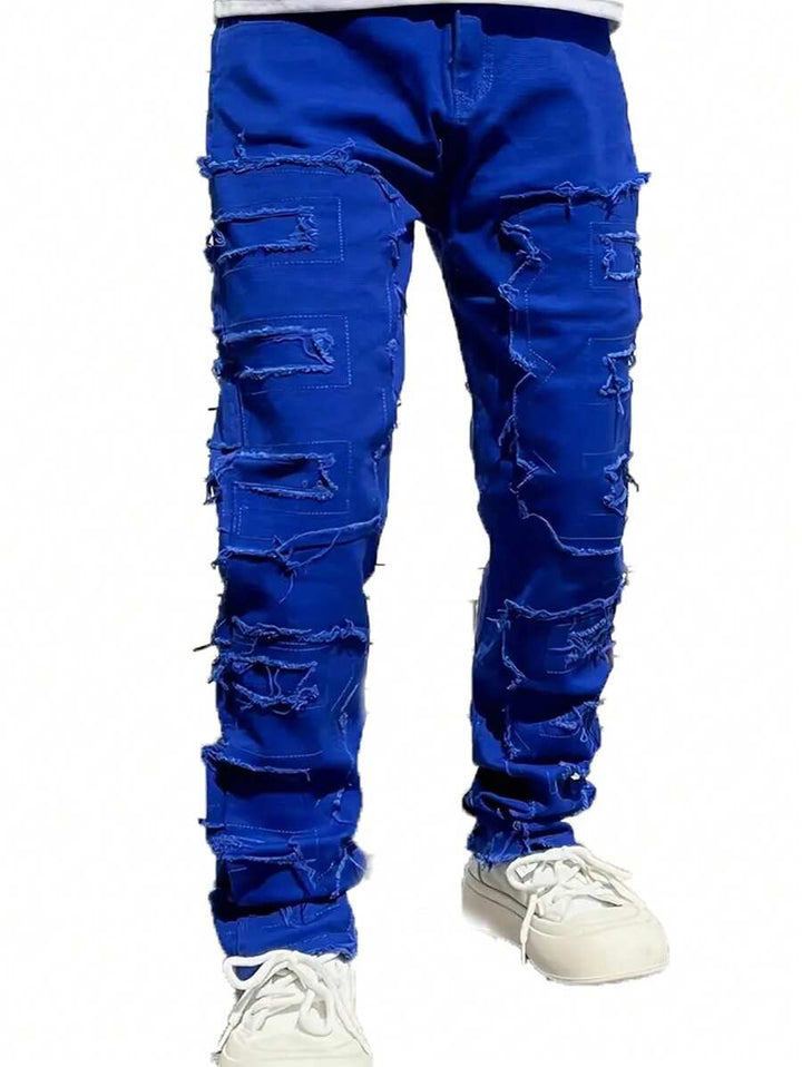 Ripped Frayed Jeans - DUVAL