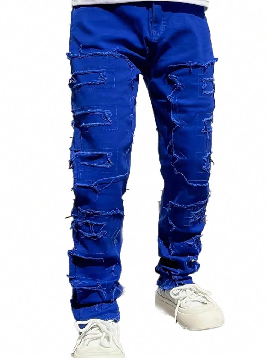 Ripped Frayed Jeans - DUVAL