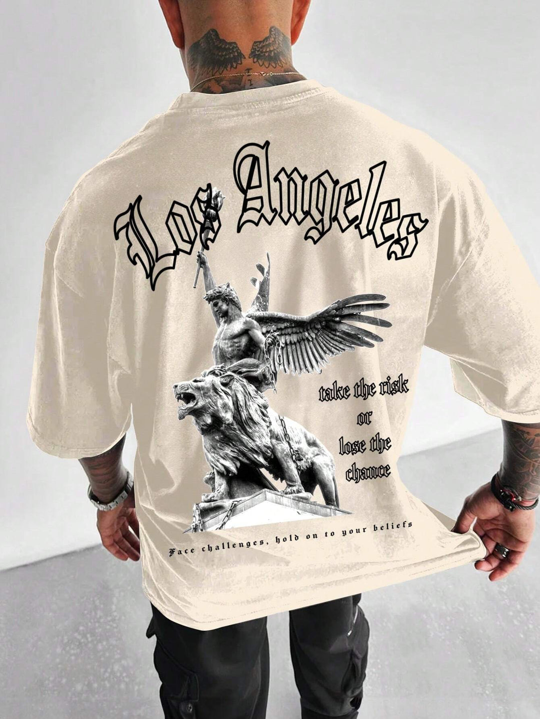 EMRG  Plus Size Slogan Print Crew Neck T-Shirt - DUVAL
