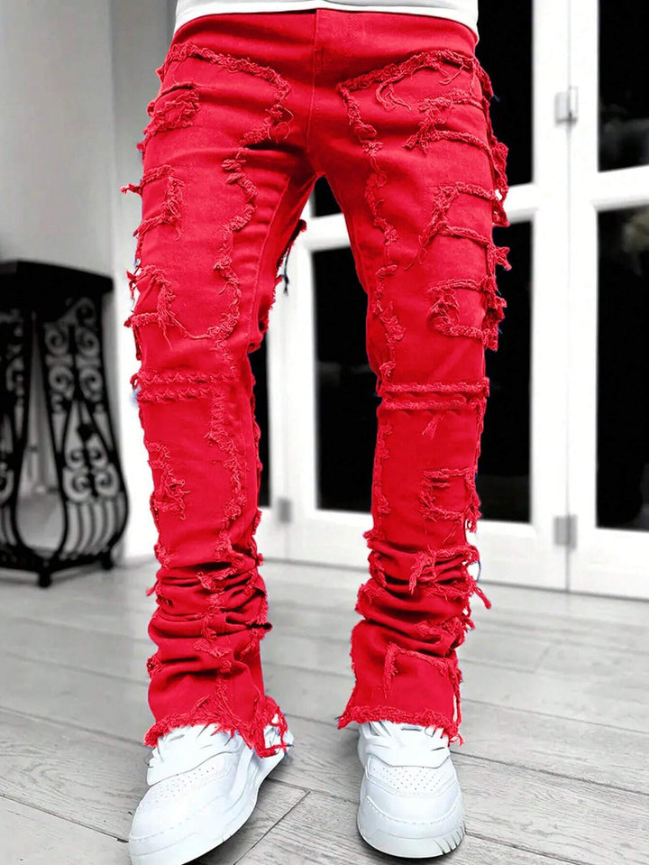 Ripped Frayed Jeans - DUVAL