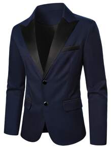 Mode  Peak Lapel Double Breasted Suit Jacket And Pants Set