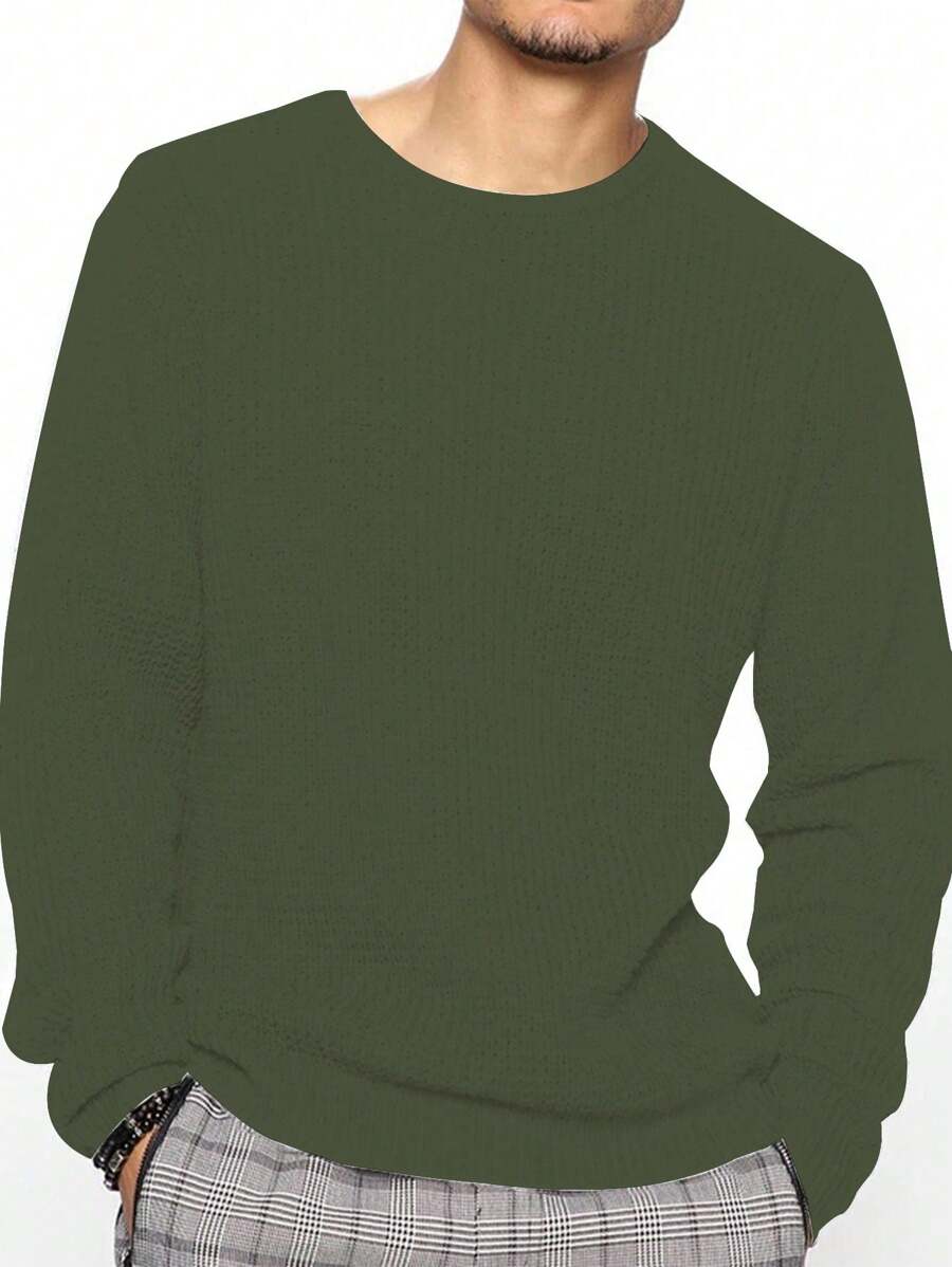 Plus Size Round Neck Long Sleeve T-Shirt