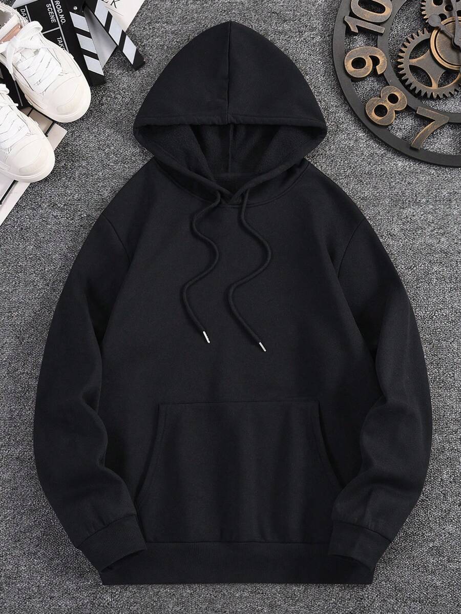 Hoodie With Slogan And Skull Print Pattern - DUVAL