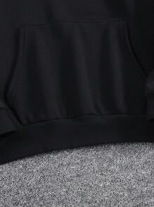 Hoodie With Slogan And Skull Print Pattern - DUVAL