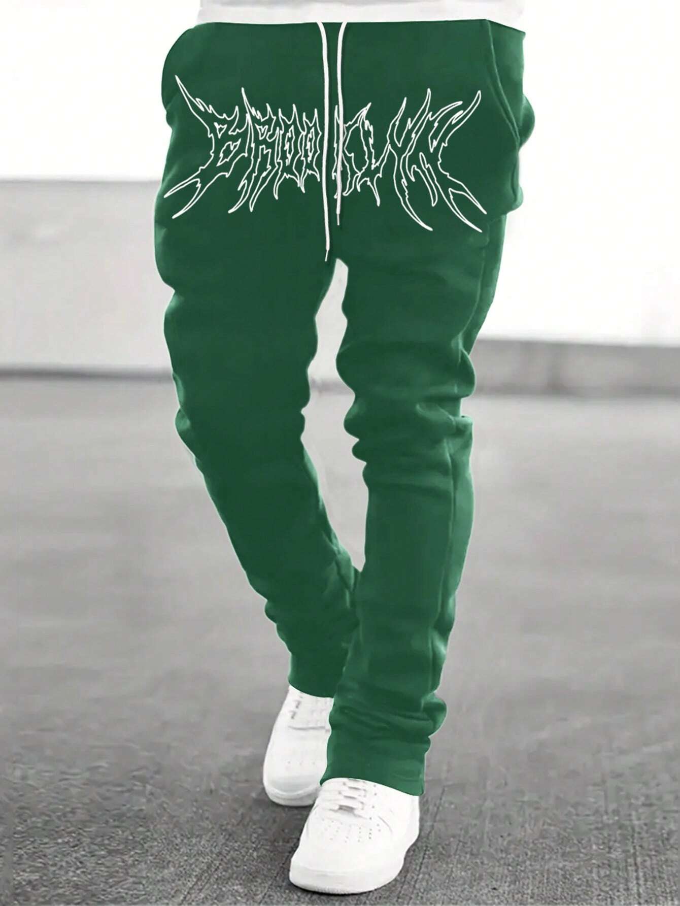 Men Letter Graphic Drawstring Waist Sweatpants