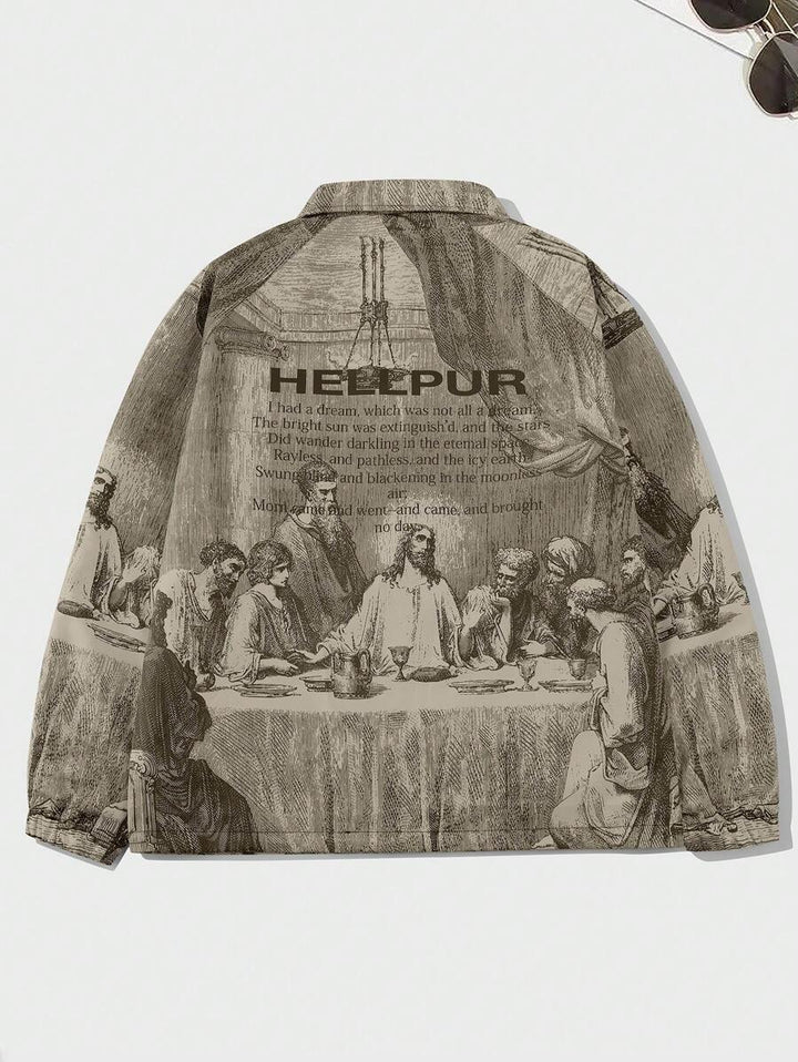 Figure Graphic Raglan Sleeve Jacket - DUVAL