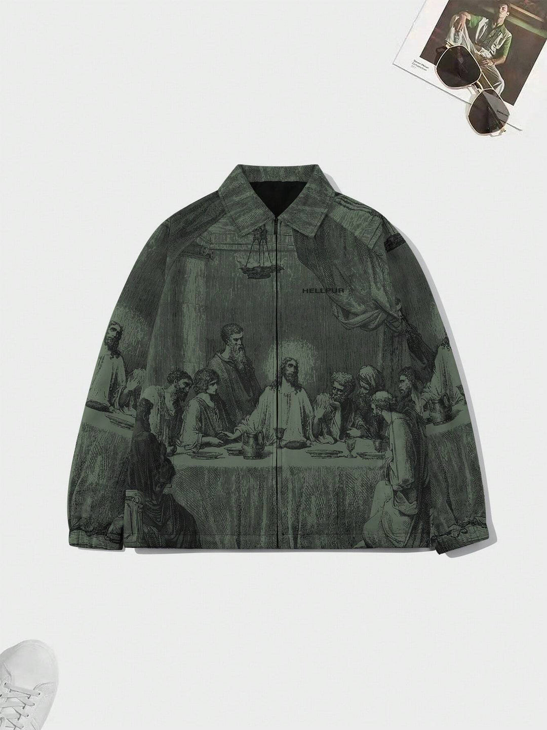 Figure Graphic Raglan Sleeve Jacket - DUVAL